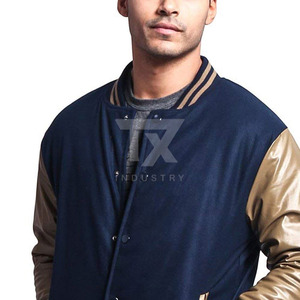 High Quality Letterman Varsity <b>Jackets</b> Wool Body Genuine Leather Sleeves Stand Front Waterproof Winter Wear <b>Smart</b> Stylish <b>Men's</b> - Product Image 5
