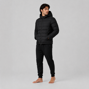Doudoune Homme Haute Qualité Tendance Brillante à Capuche Courte et Épaisse – Blouson d'Hiver Matelassé Brillant pour Homme - Product Image 4