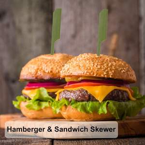 Brochettes en bambou naturel vertes pour apéritifs, cocktails, fruits, grillades, collations, charcuterie et accessoires - Product Image 6