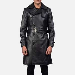 Wholesale Fashion <b>Men</b> <b>Trench</b> <b>Coat</b> Solid Color Cheap Price Breathable <b>Trench</b> <b>Coat</b> In High Quality - Product Image 2