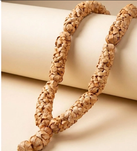 Traditional Handmade Wooden Mala Garland for Pooja Wedding Religious Ceremonies Eco Friendly Sacred Decor - Product Image 1