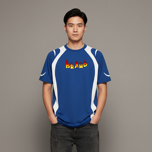 T-shirt pour homme en coton 100% lourd 210GSM, écologique, séchage rapide, bicolore, coupe ample, épaules tombantes, col rond, respirant, style hip-hop - Product Image 4