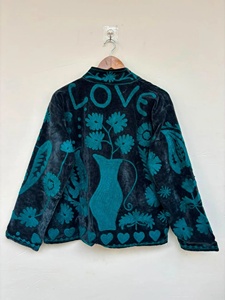 Veste en velours Suzani brodée à la main, en coton, réversible, pour l'hiver, style ethnique, idéale pour les festivals - Vente chaude - Product Image 2
