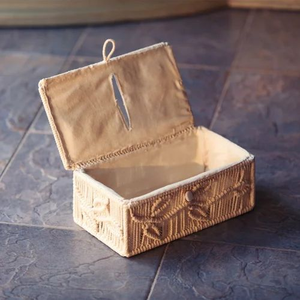 Boîte à mouchoirs bohème en macramé 9x6x4 pouces, en corde de coton, décorative, porte-mouchoirs rectangulaire fait main, pour la maison ou le bureau - Product Image 4