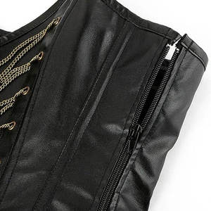 High Quality Women Leather <b>Corset</b> Genuine Cowhide Lace Up Fashion <b>Bustier</b> Custom OEM Factory - Product Image 5