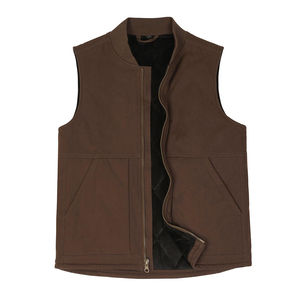 Modern Casual Men Canvas <b>Vest</b> Stylish Fit Sleeveless Top Custom Logo Soft Cotton Fabric Fashionable Waistcoat For Street Style - Product Image 1