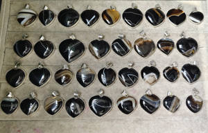 Top Tendance Premium Qualité Agate Cristal Chakra Guérison Pendentif Suleimani Hakik Feng Shui Coeur Forme Mode Gemme Sculpté - Product Image 5