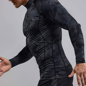 Light Weight Slim Fit Men <b>Compression</b> <b>Shirts</b> Workout Solid Color High Quality <b>Compression</b> <b>Shirts</b> - Product Image 3