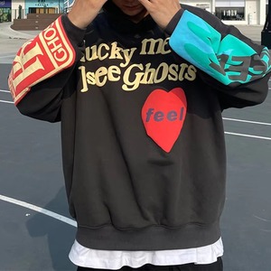 Unisex Oversized Streetwear Hoodie Inside Fleece <b>Foam</b> <b>Letter</b> Print Pullover Sweatshirt Men Women Casual Fashion Hoodies OEM ODM - Product Image 4