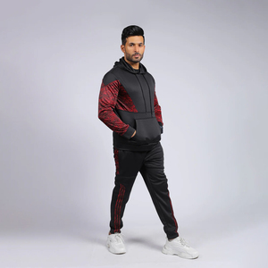 Conjunto de Sudadera con Capucha Negra para Hombre con Logotipo Frontal, 100% Algodón, Secado Rápido y Transpirable - Product Image 5