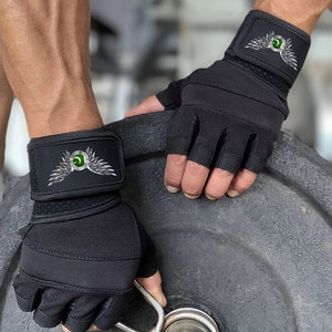 <b>Half</b> Finger Gym Gloves With Adjustable Wrist Strap Non <b>Slip</b> Breathable Gym Gloves for Weight Lifting Unisex Fitness Training - Product Image 5