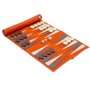 Plateau de Backgammon Pliable en Plastique Coloré pour l'Extérieur, Jeu d'Échecs Classique Enroulable, Plateau de Jeu de Loisirs et de Divertissement - Product Image 3