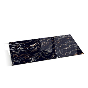 กระเบื้องพอร์ซเลนขัดเงาขนาด 600x1200 มม. 60x120 ซม. ลายหินสีดำซีเมนต์  ผิวมันเงาสูง - Product Image 1