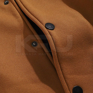 Lightweight Men Varsity Winter Jacket with Stand Collar and Front Logo Windproof & Breathable Regular Fit for Formal Occasions - Product Image 5