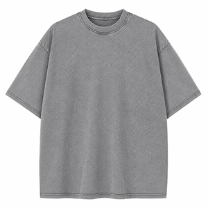 Summer High Quality Custom Logo 100% Cotton Men's Acid Washed T Shirt Heavyweight Oversized Vintage Blank <b>Plain</b> <b>Tshirt</b> for Men - Product Image 3