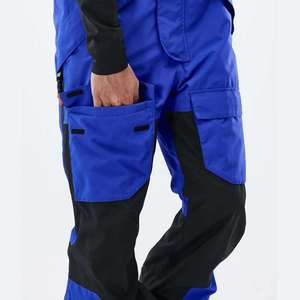 Men's Waterproof Ski Bib Pants Outdoor <b>Winter</b> Snowboard <b>Overalls</b> Insulated Windproof Breathable Ski Trousers with Cargo Pockets - Product Image 5