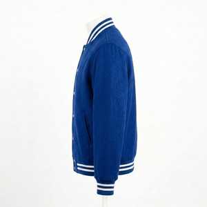 Plain Varsity <b>Baseball</b> <b>Jacket</b> <b>for</b> <b>Men</b> Women Casual Bomber Coat Rib Knit Style Street Fashion Outerwear Wear - Product Image 3