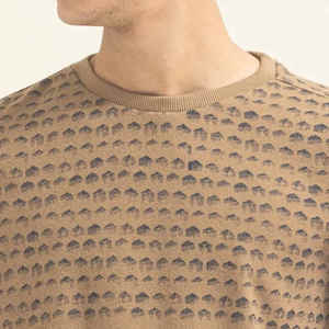 เสื้อสเวตเชิ้ตผู้ชายทรงปกติ คอกลม ผ้าถักลายจุด สวมใส่สบายๆ ในฤดูใบไม้ร่วง ผลิตจากผ้าฝ้าย 100% ระบายอากาศได้ดี - Product Image 5