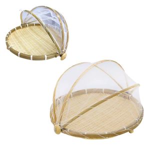 Premium Vietnamese BAMBOO <b>TRAY</b> with Mesh Net Natural Kitchen and Dining Accessory Home Decor - Product Image 1
