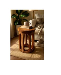 Table d'appoint en bois durable fabriquée à partir de bois écologiques avec une fabrication responsable et une utilisation longue durée - Product Image 1