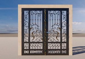 Puerta de Hierro Forjado Personalizada, Puerta de Entrada Decorativa de Metal para Villas, Mansiones y Propiedades de Lujo - Product Image 4