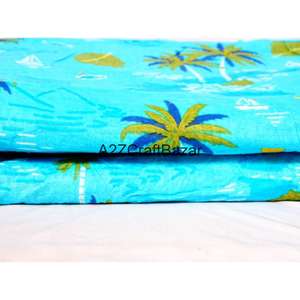 Tela de Algodón 100% Suave, Ecológica, Transpirable y de Secado Rápido con Diseño Floral Estampado a Mano en India para Mujeres y Niñas, Ideal para el Verano - Product Image 2