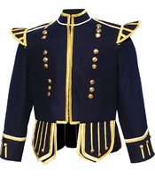 Veste double boutonnage en 100 % laine de qualité supérieure, grande taille, personnalisée, or métallisé, pour costumes d'affaires pour hommes, manches longues