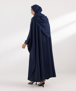 Nouvelle Arrivée - Robe Ample Unie en Polyester pour Musulmanes - Abaya pour Mariage Islamique - Idéale pour Toutes les Saisons (Été, Automne, Printemps) - Product Image 6