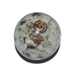 ลูกบอลทรงกลมสำหรับตกแต่ง,ลูกกลมต้นไม้อาเกตสีดำรักษาตามธรรมชาติ - Product Image 4