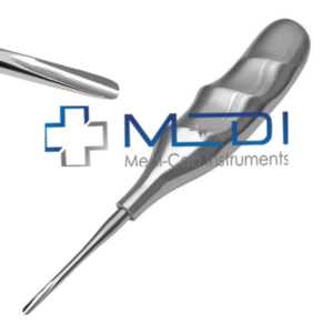 Extracteur de racine droit MediCab Instruments, élévateur dentaire luxateur, en acier, poignée ergonomique, argenté, certifié CE Classe I - Product Image 4