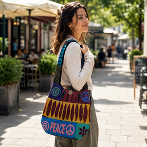 Bolsa Jhola Unisex de Cáñamo de Calidad Natural |   Bolso de Hombro de Cáñamo Multicolor con Múltiples Opciones de Tamaño para Uso Diario - Product Image 3