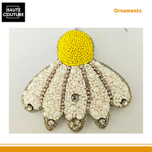 Fabriqué en Inde, ornements festifs suspendus en forme de patte, brodés à la main, pour la décoration de la maison, avec perles et strass, en promotion - Product Image 3
