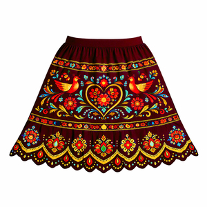 Robe d'été décontractée pour femme de haute qualité, en coton brodé à imprimés floraux hawaïens, longueur genou, taille empire - Product Image 4