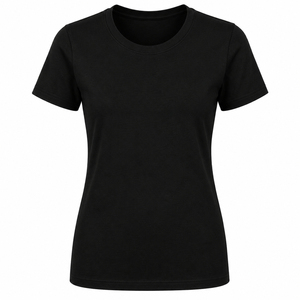 Wholesale Eco-Friendly Logo Plain Women T-<b>Shirt</b> Solid <b>Colour</b> Crew Neck Casual Streetwear Short Sleeve All Seasons High Quality - Product Image 1
