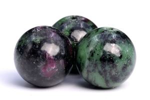 ลูกปัดพลอยทับทิมโซไซต์ธรรมชาติแท้ สีเขียวดำ ทรงกลม สำหรับทำเครื่องประดับ สร้อยข้อมือ สร้อยคอ - Product Image 4