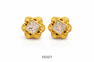 Pendientes Redondos de Moda Chapados en Oro Rosa y Plata de MOLL JEWELLERS, con Cristales de Imitación, Ligeros - Product Image 3