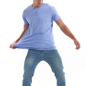 T-shirt surdimensionné pour homme de qualité supérieure, imprimé sur mesure, en coton, col rond, léger, écologique, décontracté, été, fournisseur en gros OEM ODM - Product Image 4