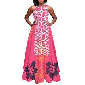 Vestidos Muumuu Hawaianos, Ropa Tribal Polinesia para Mujer, Estampado Floral Tapa Rosa Samoano, Personaliza tu Propia Imagen, Vestido Swing para Mujer - Product Image 5