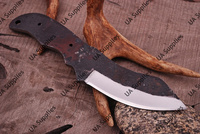 Couteau utilitaire professionnel Rock Hard 1095 en acier à haute teneur en carbone, lame martelée Damas pleine longueur, léger, durable, aspect vintage