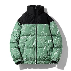 Hot Sale High Quality Men's Puffer <b>Jacket</b> Stand Collar Customizable Logo Windproof Breathable Cotton Filled Customized Colors - Product Image 4