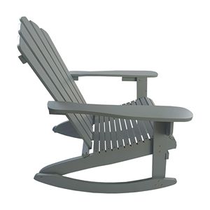 Fauteuil à bascule Adirondack en noyer, meubles d'extérieur en bois inclinables - Product Image 5