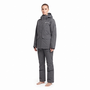 Chaqueta de Esquí Impermeable para Mujer Hawk Eye con Capucha, Cortavientos, Transpirable, para Nieve, Deportes al Aire Libre, Color Gris - Product Image 4