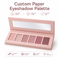 Boîte de maquillage en carton vide personnalisée avec logo, emballage rectangulaire pour palette de fards à paupières, avec miroir, taille personnalisée, directement de l'usine