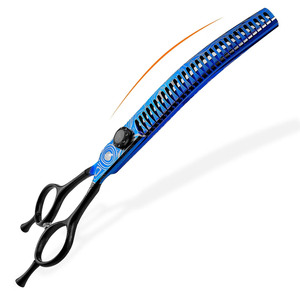 กรรไกรตัดผมคุณภาพพรีเมียม ขนาด 7.0 นิ้ว สีดำและสีน้ำเงิน น้ำหนักเบา ทนทาน จากผู้ผลิตที่ดีที่สุด ดีไซน์ทันสมัย ผลิตตามสั่ง - Product Image 1