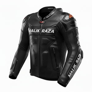 Veste de moto en cuir imperméable toutes saisons MALIK RAZA |   Doublure thermique amovible et aérations |   Équipement d'équitation multifonctionnel - Product Image 2