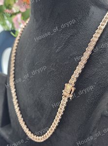 สร้อยคอเทนนิสประดับเพชรโมอิสซาไนต์ VVS ชุบโรเดียม เครื่องประดับแฟชั่นสำหรับงานปาร์ตี้  สำหรับทั้งชายและหญิง  ทำจากเงินแท้ 925 - Product Image 2