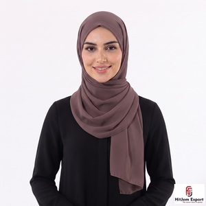 Custom Luxury Chiffon Hijab Scarf Soft <b>Silk</b> Feel <b>Head</b> <b>Wrap</b> Shawl OEM ODM Textile Manufacturer Private Label - Product Image 5