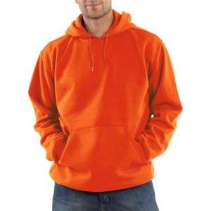 Wholesale 100% Cotton 300 GSM Custom Logo Crewneck Plain Pullover Hoodie for Men Oversized Long Sleeve Winter Hooded <b>Coat</b> - Product Image 3