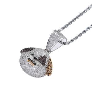 จี้รูปสุนัขแบบ Iced Out สไตล์ฮิปฮอป ประดับเพชรโมอิสซาไนต์ ชุบเงินแท้ 925 สร้อยคอแร็ปเปอร์ ของขวัญสำหรับผู้ชาย - Product Image 2