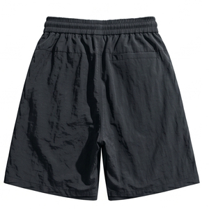 Shorts Bermuda Sportifs pour Hommes à Taille Mi-Haute avec Cordon de Serrage, Couleur Unie, Séchage Rapide, avec Poches Zippées - Product Image 2